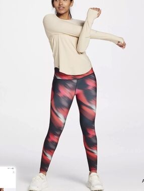 NEw without tag DSG Women's High Rise 7/8 Running Legging Energized Dye Pink red